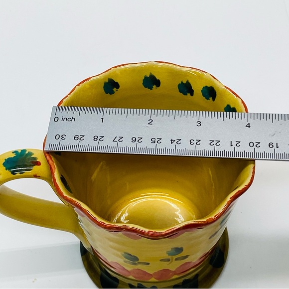 Neiman Marcus Pottery Oversized Mug/Coffee Cup Floral Made Italy French Country - Picture 11 of 11